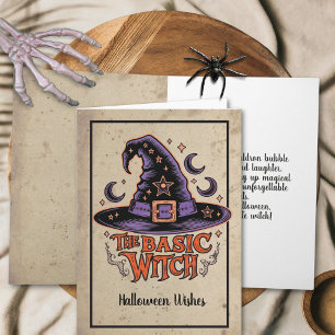 Custom Retro  Typografie Halloween Witch Kaart