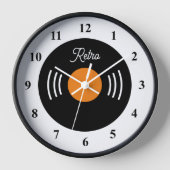 Custom retro vinyl gramophone record wall clock (Voorkant)