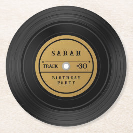 Custom Retro Vinyl Record Paper Coasters Ronde Kartonnen Onderzetter