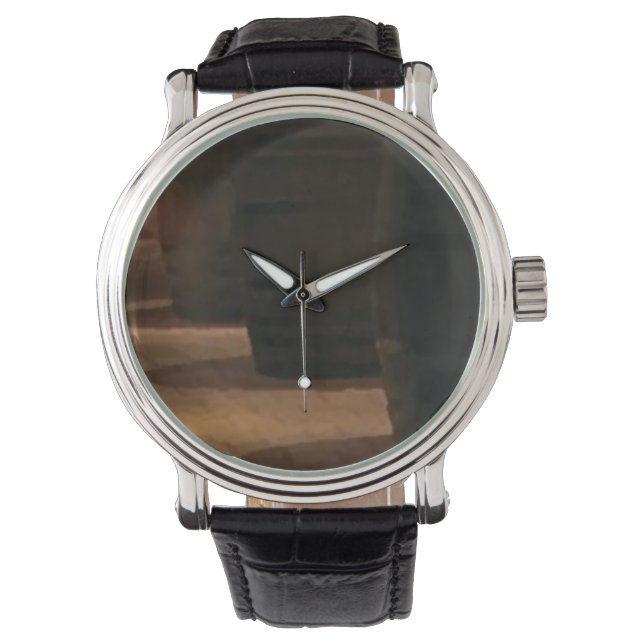 custom retro wine horloge (Voorkant)