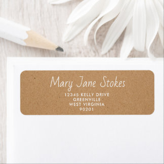 Custom Return Address Envelope | Kraft Brown  Etiket