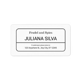 Custom Return Address Label