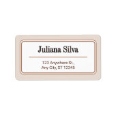 Custom Return Address Label (Voorkant)
