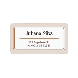 Custom Return Address Label
