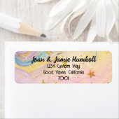 Custom Return Address Label Pink Galaxy Swirl (Insitu)