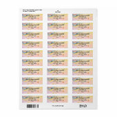 Custom Return Address Label Pink Galaxy Swirl (Full Sheet)