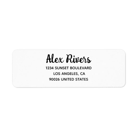 Custom Return Address Labels Bold (Voorkant)