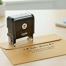 Custom Return Address Rubber Stamp. Self Addressed Zelfinktende Stempel