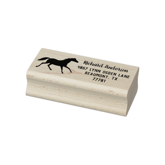 Custom Return Adres Rubber Stempel voor Paardenlie (Stempel)