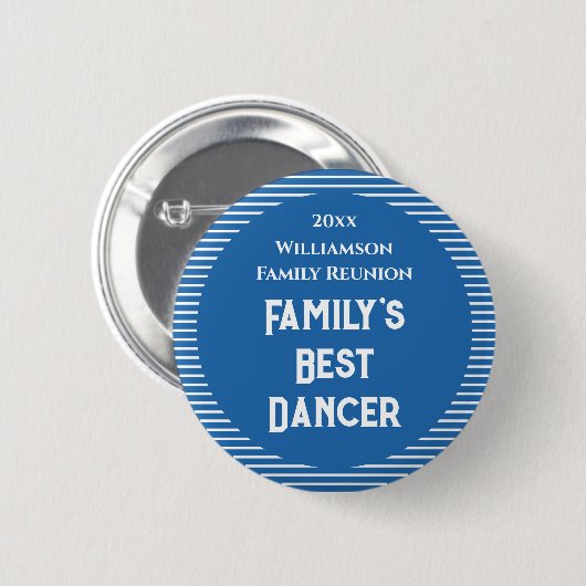Custom Reunion familie's beste danser Ronde Button 5,7 Cm (Voorkant /achterkant)