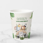 Custom Reusable Sustainable Wild Safari Animals  Papieren Bekers (Voorkant)