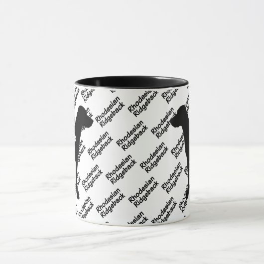 CUSTOM Rhodesian Ridgeback Dog Silhouette Mok (Midden)