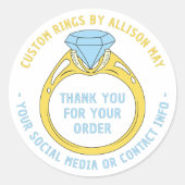Custom Rings Maker Thank You for Order Stickers (Voorkant)
