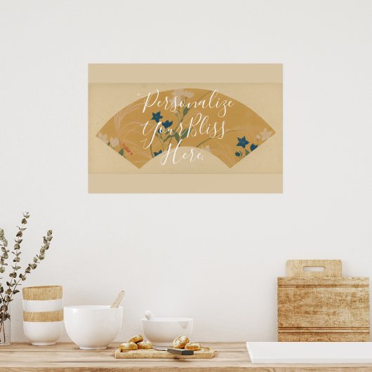 CUSTOM Rinpa School Autumn Fan Pattern Art Poster (Keuken)