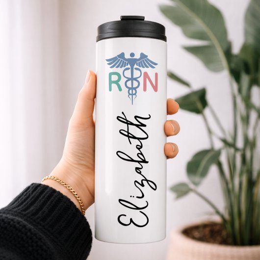 Custom RN Nurse Tumbler Gift for Nurse Graduation Thermosbeker
