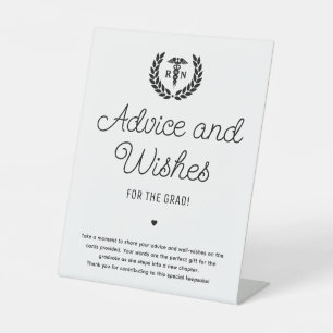 Custom RN Nursing School Afstuderen Elegant Reclamebord Met Voetstuk