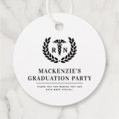 Custom RN Nursing School Graduation Party Bedankjes Labels (Achterkant)