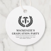 Custom RN Nursing School Graduation Party Bedankjes Labels (Voorkant)
