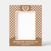 Custom RN Nursing School Graduation Plaid Pattern Gegraveerde Lijstjes (Voorkant)
