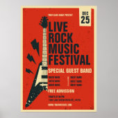 Custom Rock Music Festival Poster (Voorkant)
