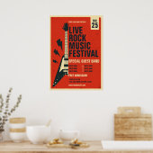 Custom Rock Music Festival Poster (Keuken)