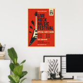 Custom Rock Music Festival Poster (Thuiskantoor)