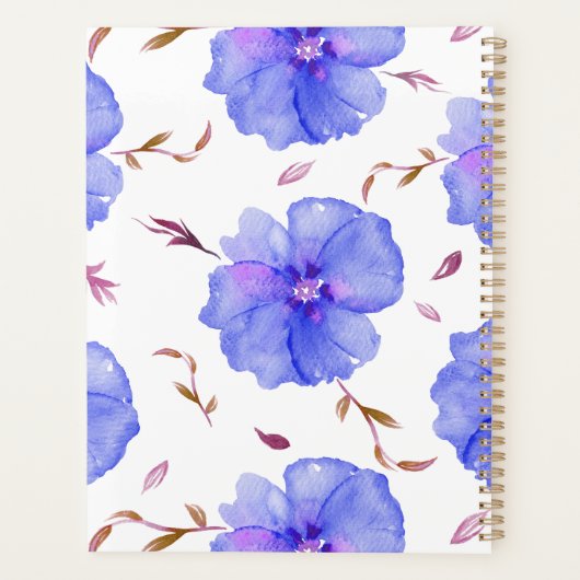 Custom Rock Roos Waterverf Bloemenplanner Planner (Achterkant)
