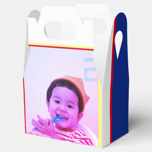 Custom Rocket Mission Smile Foto Verjaardag Bedankdoosjes (Geopend)