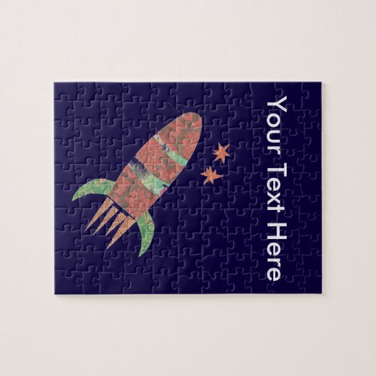 Custom Rocket Puzzle Legpuzzel (Horizontaal)
