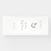 Custom Rocking Horse Baby Shower Welcome  Spandoek (Horizontaal)