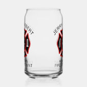 Custom Rode Brandweer Brandweer Badge Blikvorm Glas (Links)