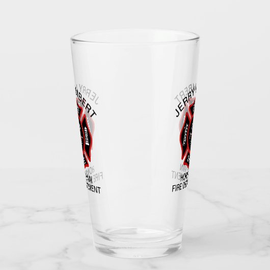 Custom Rode Brandweer Brandweer Badge Glas (Links)