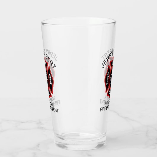 Custom Rode Brandweer Brandweer Badge Glas (Rechts)