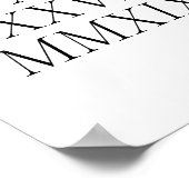 custom Roman numeral date Poster (Hoek)