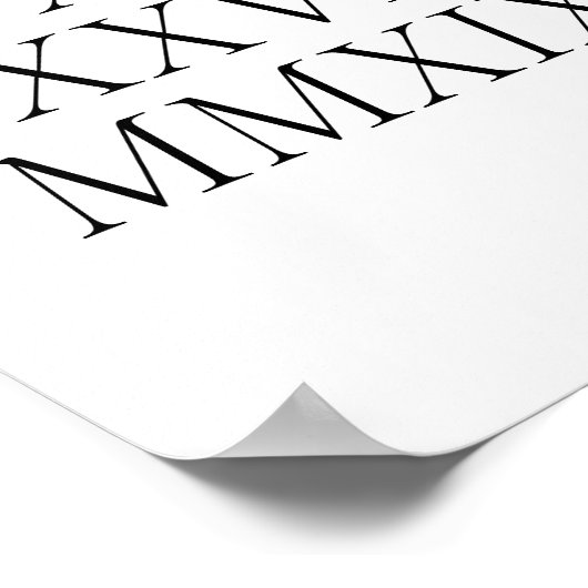 custom Roman numeral date Poster (Hoek)