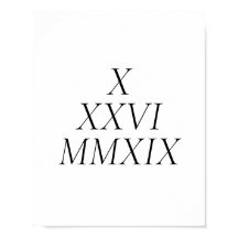 custom Roman numeral date