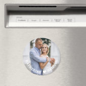 Custom Romantic Couple Photo with Names & Love Magneet (Insitu (Vaatwasser))