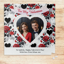 Custom Romantic Roses and Hearts Valentine's Day Feestdagenkaart