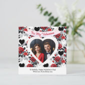 Custom Romantic Roses and Hearts Valentine's Day Feestdagenkaart (Staand voorkant)