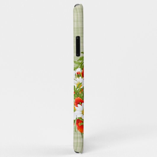 Custom Rood Poppy Wit Geel Daisy Krans Case-Mate iPhone Case (Achterkant/rechts)