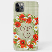 Custom Rood Poppy Wit Geel Daisy Krans Case-Mate iPhone Case (Achterkant)