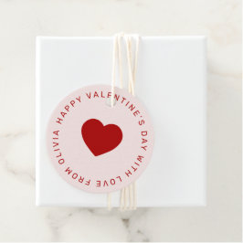 Custom rood roze eenvoudige VALENTIJN'S DAY cadeau Bedankjes Labels