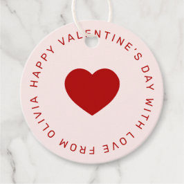 Custom rood roze eenvoudige VALENTIJN'S DAY cadeau Bedankjes Labels