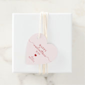 Custom rood roze eenvoudige VALENTIJN'S DAY cadeau Bedankjes Labels (In situ)