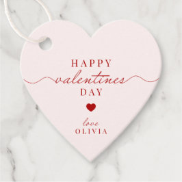 Custom rood roze eenvoudige VALENTIJN'S DAY cadeau Bedankjes Labels