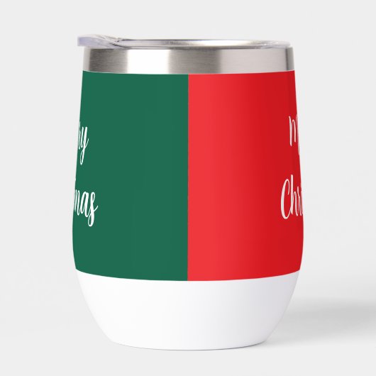 Custom Rood Wit Groen Typografie Vrolijk Kerstmis (Rechts)