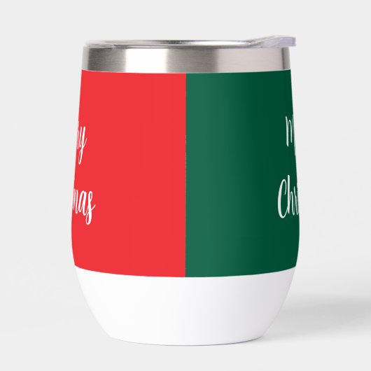 Custom Rood Wit Groen Typografie Vrolijk Kerstmis (Links)