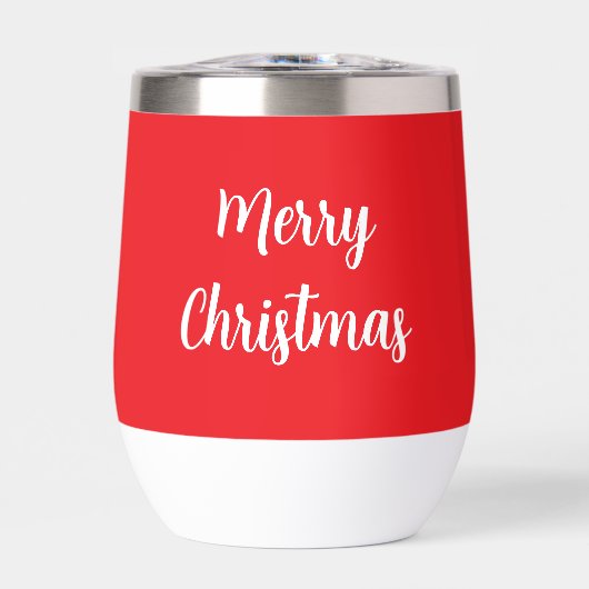 Custom Rood Wit Groen Typografie Vrolijk Kerstmis (Voorkant)