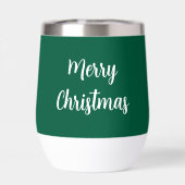 Custom Rood Wit Groen Typografie Vrolijk Kerstmis (Achterkant)