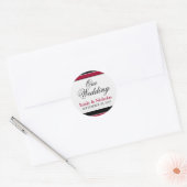 :custom: rood/zwart bruiloft uitnodiging zegel (Envelop)
